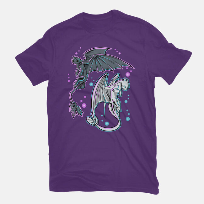 Couple Of Dragons-Womens-Fitted-Tee-nickzzarto