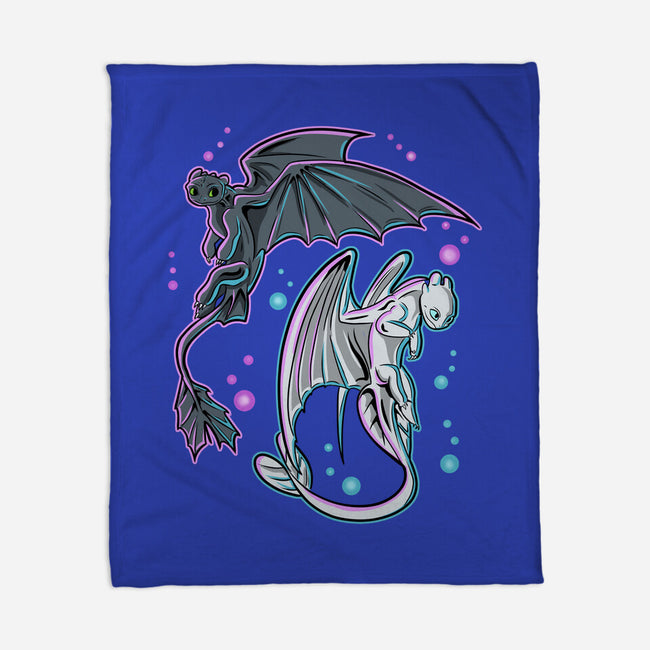 Couple Of Dragons-None-Fleece-Blanket-nickzzarto