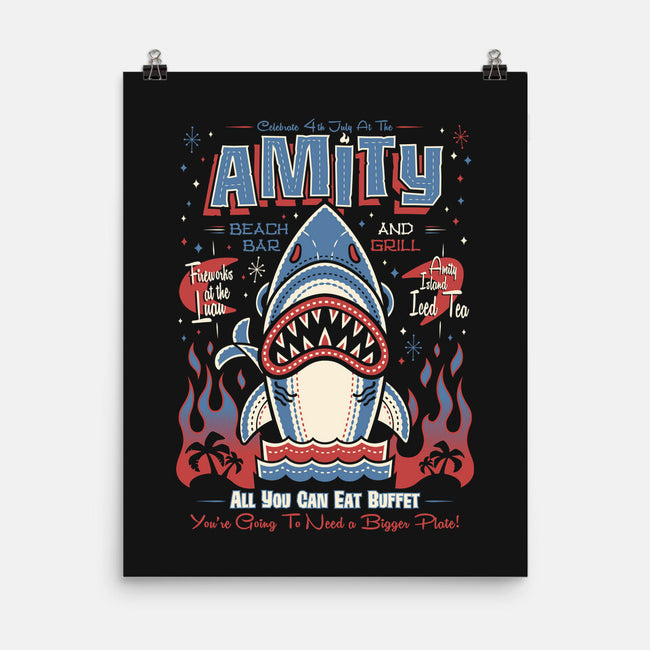 Amity Beach Bar-None-Matte-Poster-Nemons