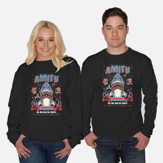 Amity Beach Bar-Unisex-Crew Neck-Sweatshirt-Nemons