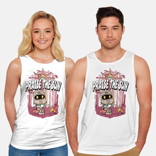 Praise The Sun Retro-Unisex-Basic-Tank-Donnie