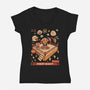 Retro Arcade Showdown-Womens-V-Neck-Tee-Heyra Vieira