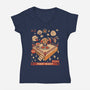 Retro Arcade Showdown-Womens-V-Neck-Tee-Heyra Vieira