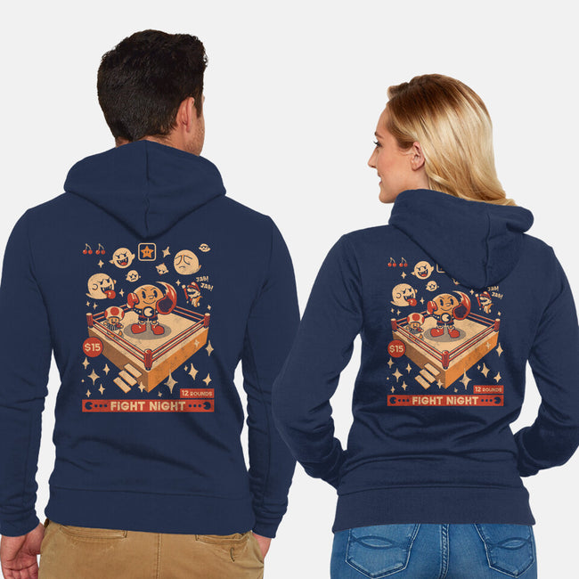 Retro Arcade Showdown-Unisex-Zip-Up-Sweatshirt-Heyra Vieira