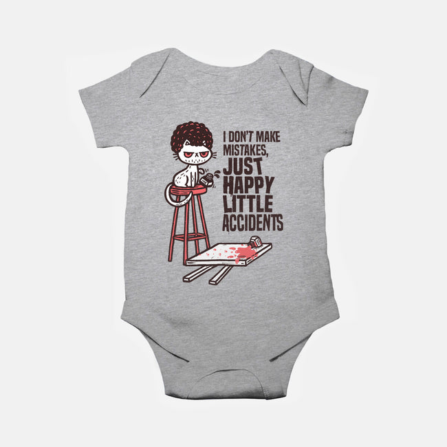 Just Happy Little Accidents-Baby-Basic-Onesie-Wenceslao A Romero