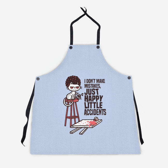 Just Happy Little Accidents-Unisex-Kitchen-Apron-Wenceslao A Romero