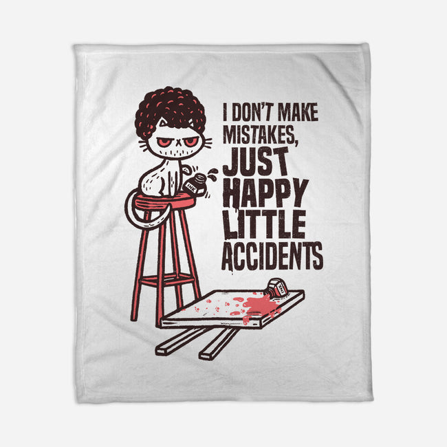 Just Happy Little Accidents-None-Fleece-Blanket-Wenceslao A Romero