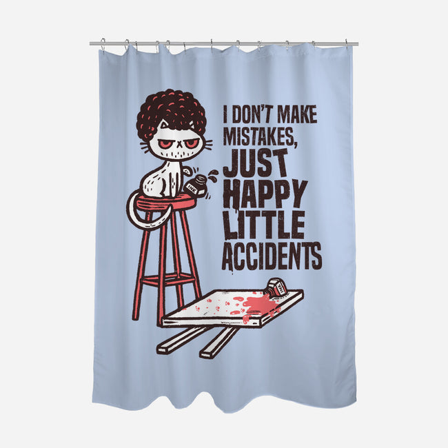 Just Happy Little Accidents-None-Polyester-Shower Curtain-Wenceslao A Romero