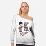 Just Happy Little Accidents-Womens-Off Shoulder-Sweatshirt-Wenceslao A Romero