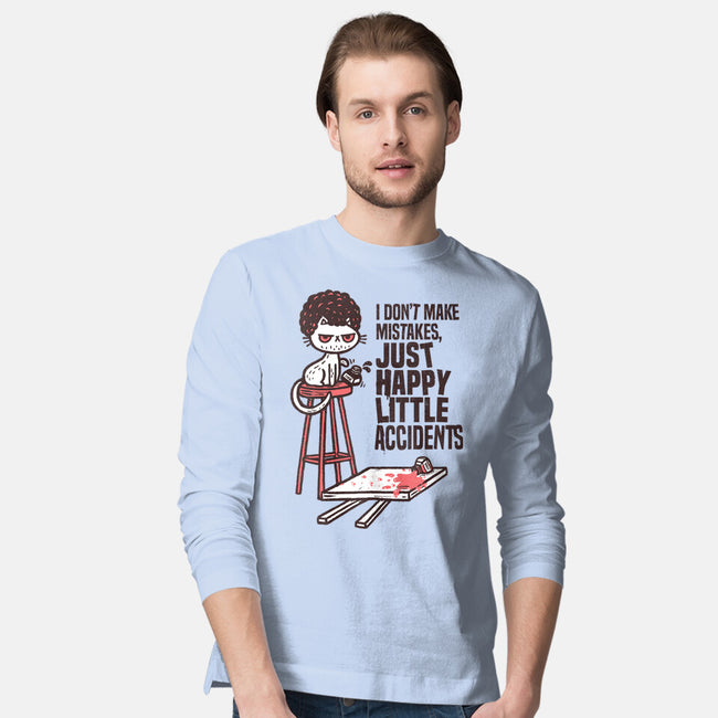 Just Happy Little Accidents-Mens-Long Sleeved-Tee-Wenceslao A Romero