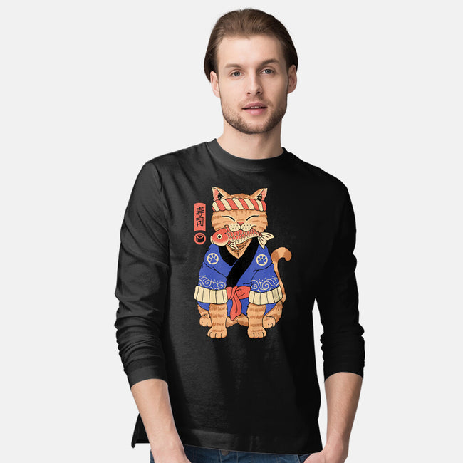 The Sushi Meowster-Mens-Long Sleeved-Tee-vp021