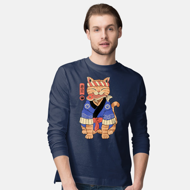 The Sushi Meowster-Mens-Long Sleeved-Tee-vp021