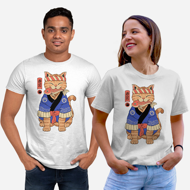 The Sushi Meowster-Unisex-Basic-Tee-vp021