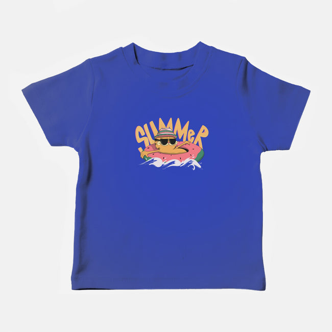 Summer Cat-Baby-Basic-Tee-OnlyColorsDesigns