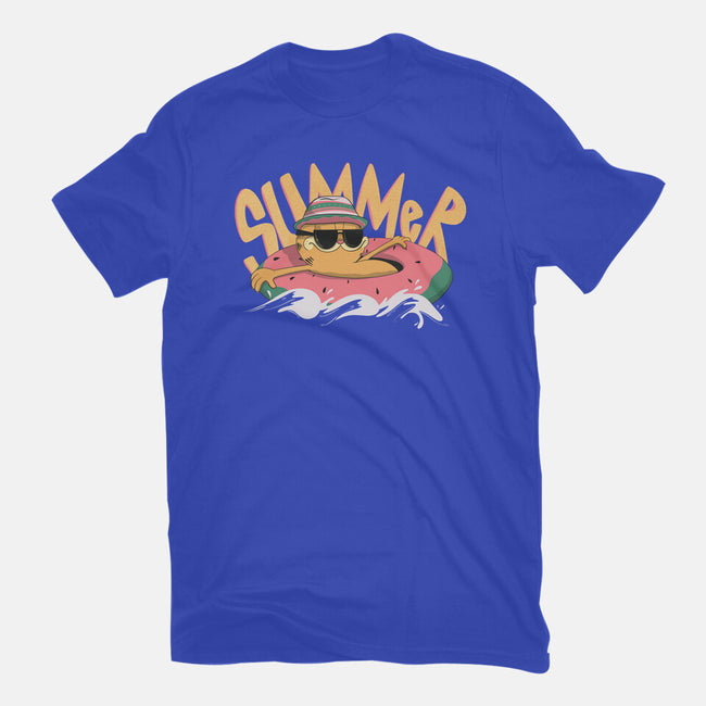 Summer Cat-Womens-Basic-Tee-OnlyColorsDesigns