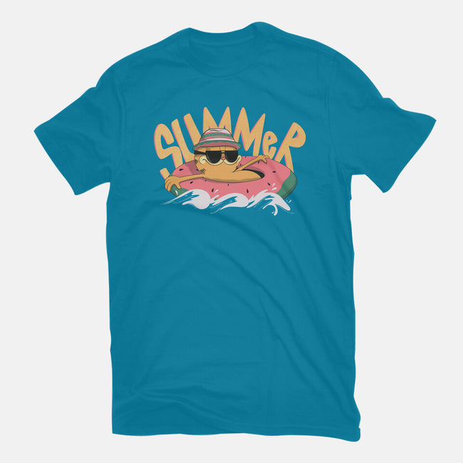 Summer Cat-Mens-Basic-Tee-OnlyColorsDesigns