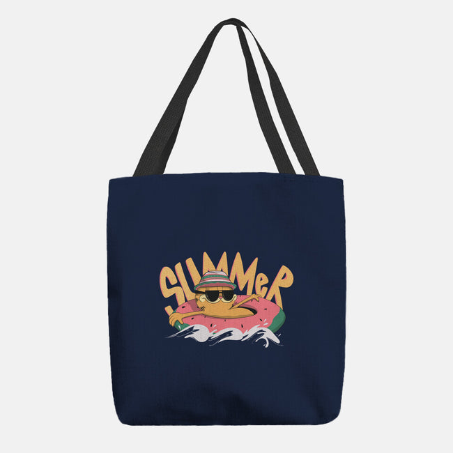 Summer Cat-None-Basic Tote-Bag-OnlyColorsDesigns