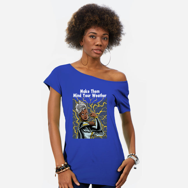 Storm Can Do It-Womens-Off Shoulder-Tee-zascanauta