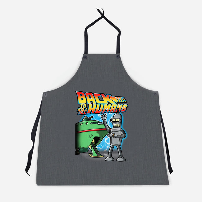 Back To Kill All Humans-Unisex-Kitchen-Apron-Barbadifuoco