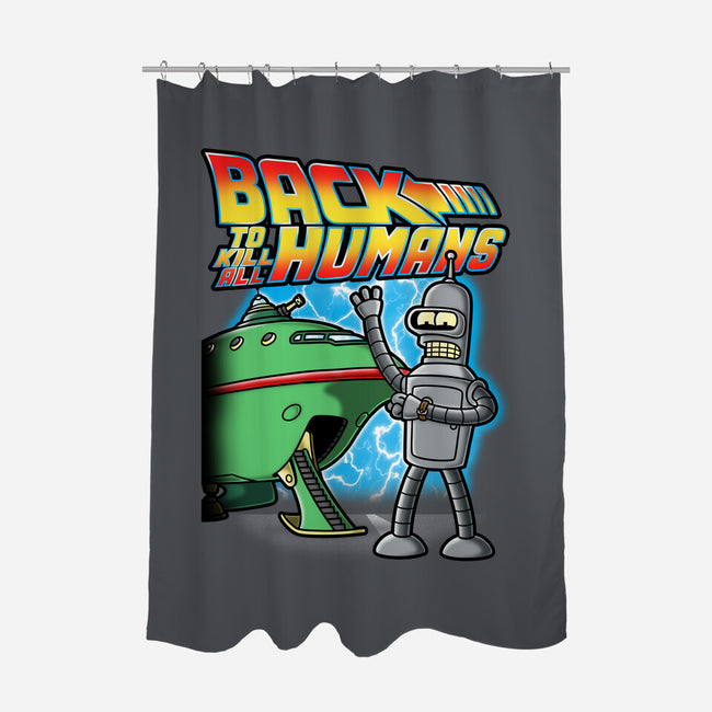 Back To Kill All Humans-None-Polyester-Shower Curtain-Barbadifuoco