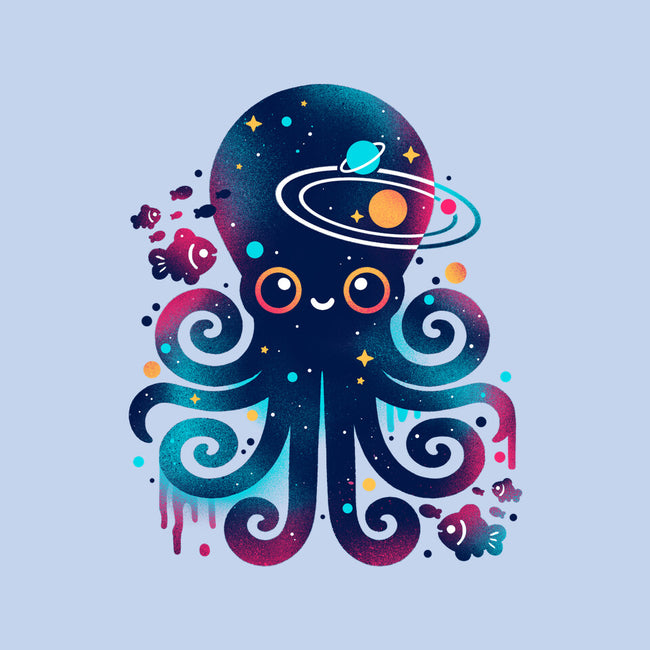 Space Octopus Galaxy-Womens-Fitted-Tee-NemiMakeit