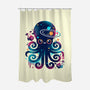 Space Octopus Galaxy-None-Polyester-Shower Curtain-NemiMakeit