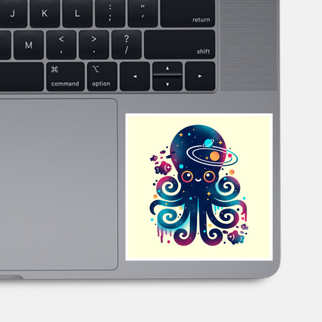 Space Octopus Galaxy-None-Glossy-Sticker-NemiMakeit