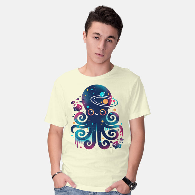 Space Octopus Galaxy-Mens-Basic-Tee-NemiMakeit