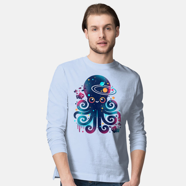 Space Octopus Galaxy-Mens-Long Sleeved-Tee-NemiMakeit