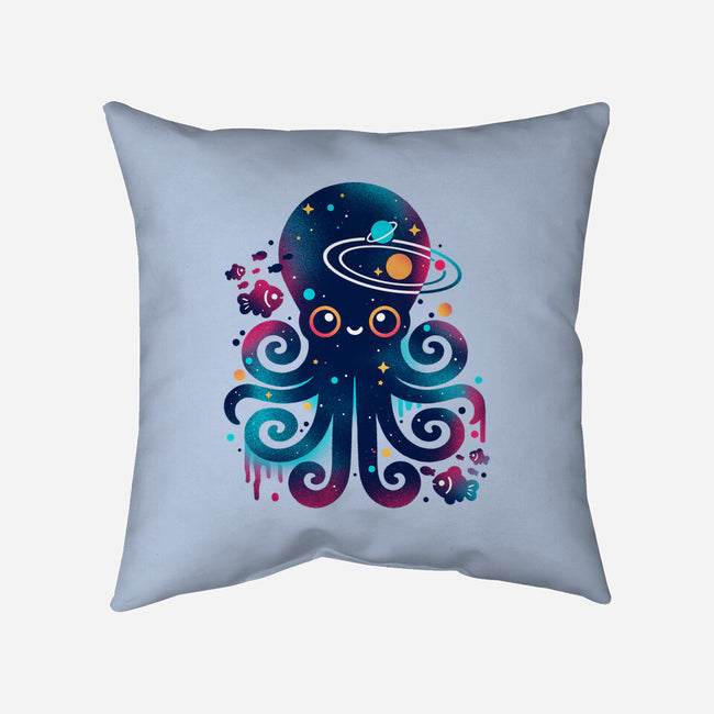 Space Octopus Galaxy-None-Removable Cover w Insert-Throw Pillow-NemiMakeit