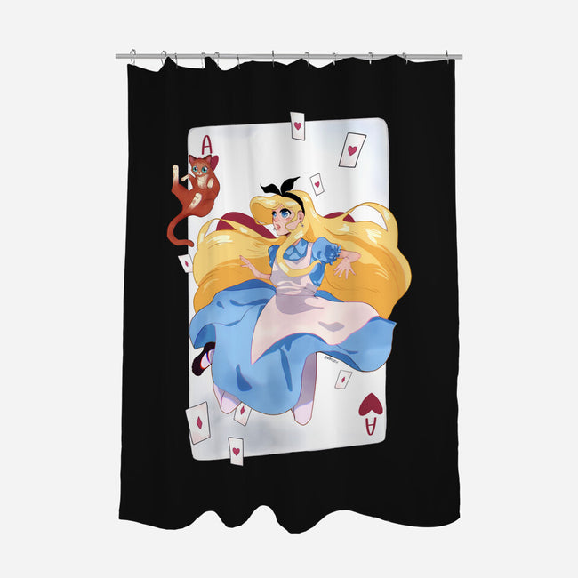 Wonderland Card-None-Polyester-Shower Curtain-Rayuzu