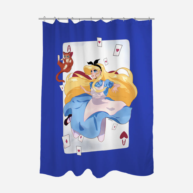 Wonderland Card-None-Polyester-Shower Curtain-Rayuzu