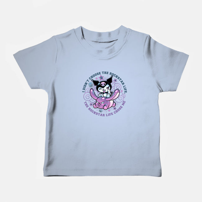 Cute Little Rockstar-Baby-Basic-Tee-glitchygorilla