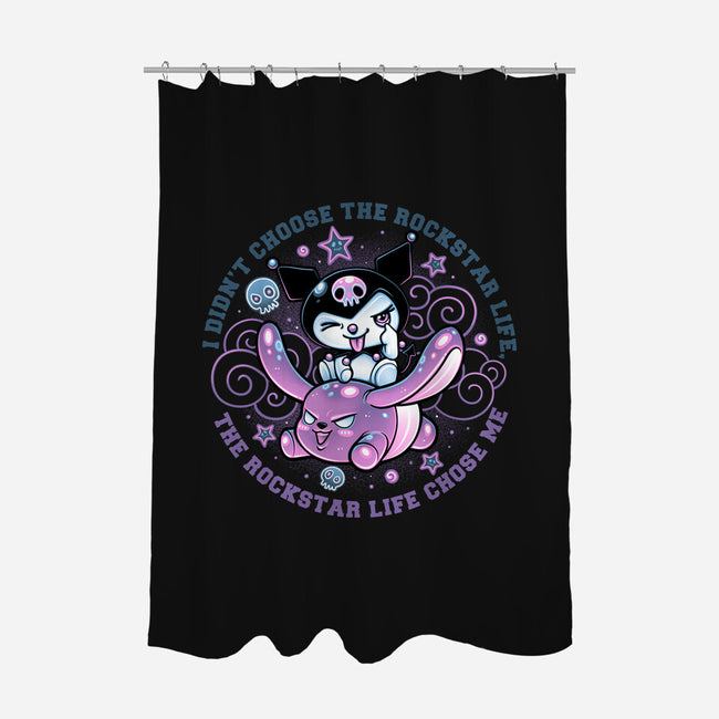 Cute Little Rockstar-None-Polyester-Shower Curtain-glitchygorilla