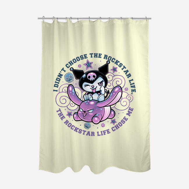 Cute Little Rockstar-None-Polyester-Shower Curtain-glitchygorilla