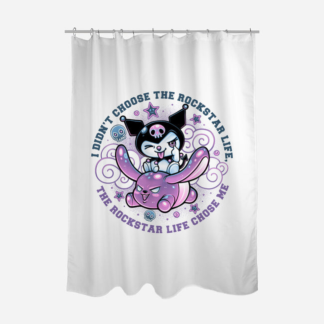 Cute Little Rockstar-None-Polyester-Shower Curtain-glitchygorilla