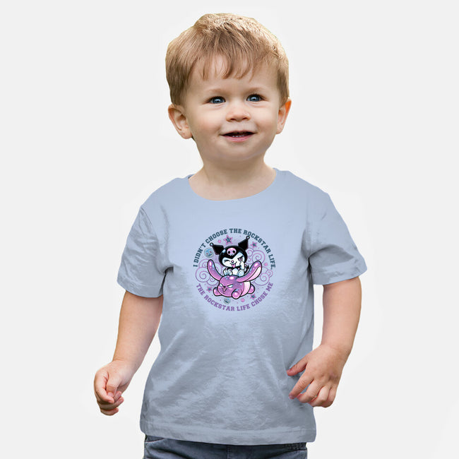 Cute Little Rockstar-Baby-Basic-Tee-glitchygorilla