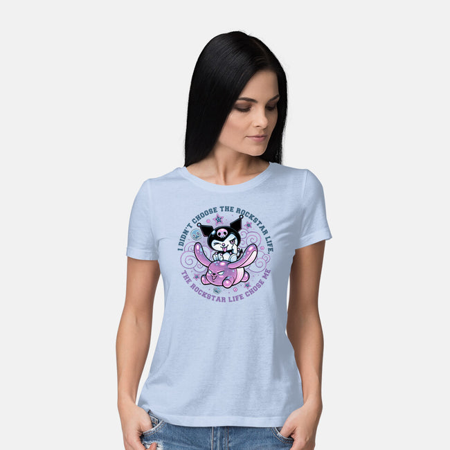 Cute Little Rockstar-Womens-Basic-Tee-glitchygorilla