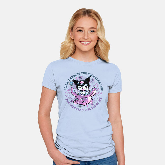 Cute Little Rockstar-Womens-Fitted-Tee-glitchygorilla