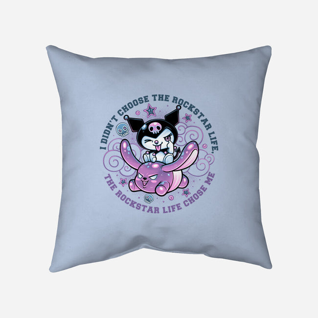 Cute Little Rockstar-None-Removable Cover-Throw Pillow-glitchygorilla