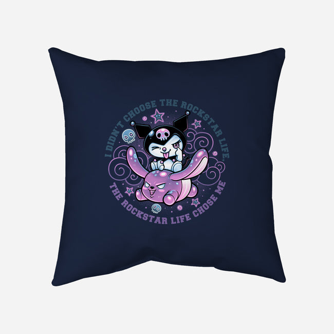 Cute Little Rockstar-None-Removable Cover-Throw Pillow-glitchygorilla