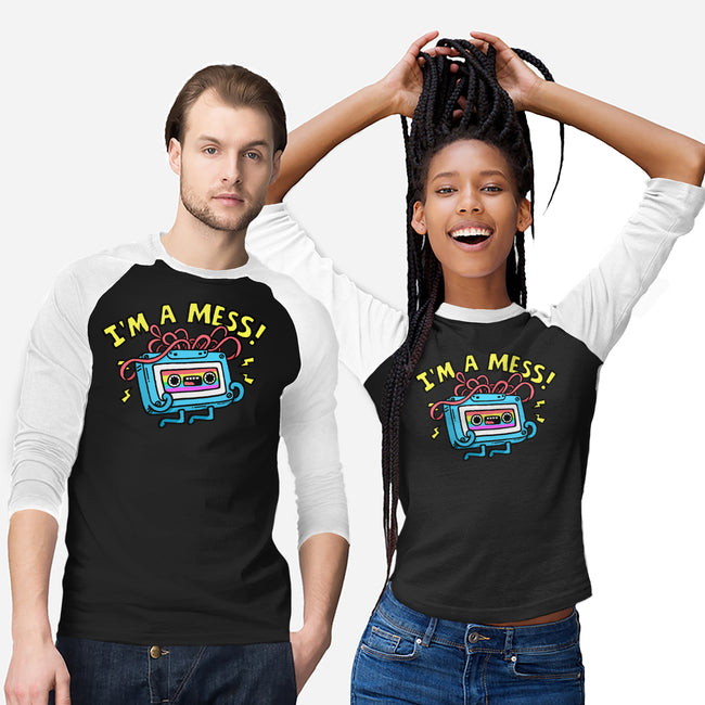 A Mess In The 90s-Unisex-Baseball-Tee-Wenceslao A Romero