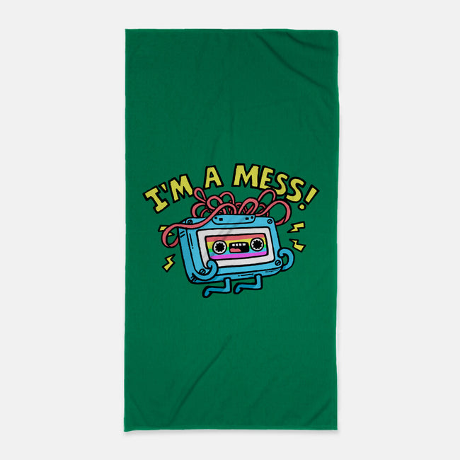 A Mess In The 90s-None-Beach-Towel-Wenceslao A Romero