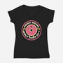 Donut Worry About Dumb Shit-Womens-V-Neck-Tee-tobefonseca