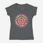 Donut Worry About Dumb Shit-Womens-V-Neck-Tee-tobefonseca