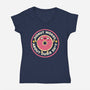 Donut Worry About Dumb Shit-Womens-V-Neck-Tee-tobefonseca