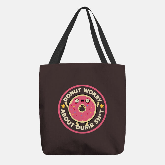 Donut Worry About Dumb Shit-None-Basic Tote-Bag-tobefonseca