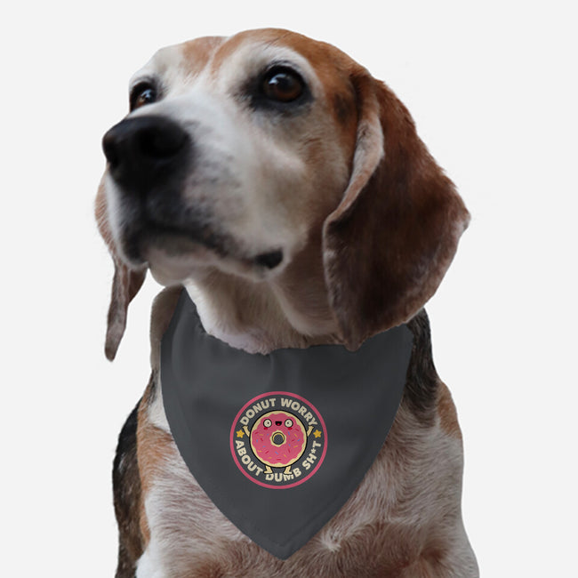 Donut Worry About Dumb Shit-Dog-Adjustable-Pet Collar-tobefonseca