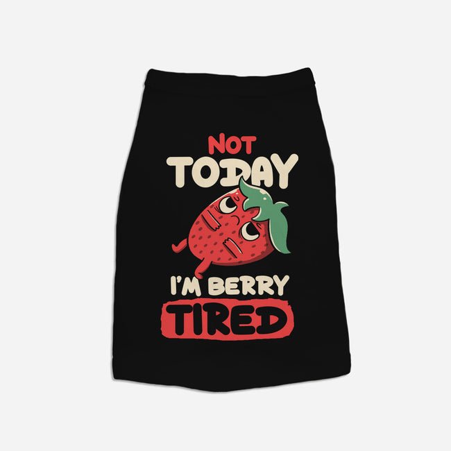 Berry Tired Funny Strawberry-Cat-Basic-Pet Tank-tobefonseca