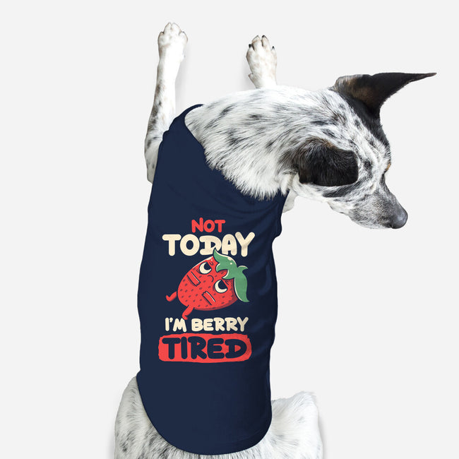 Berry Tired Funny Strawberry-Dog-Basic-Pet Tank-tobefonseca